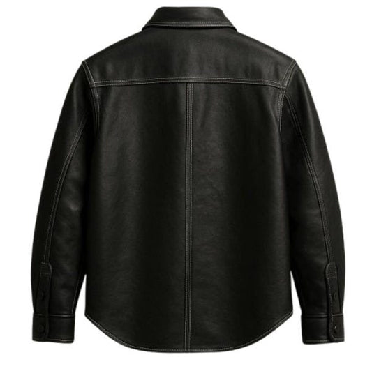 Premium Genuine Leather Shirt – Classic Fit, Stylish & Durable