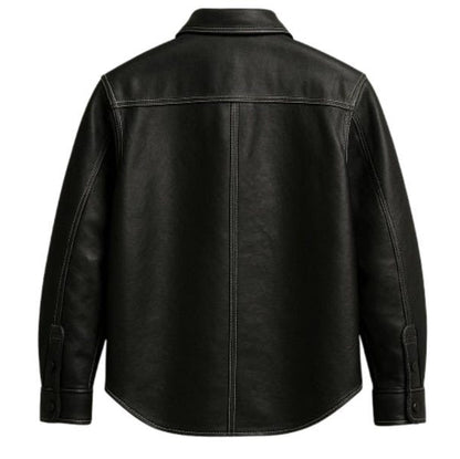 Premium Genuine Leather Shirt – Classic Fit, Stylish & Durable