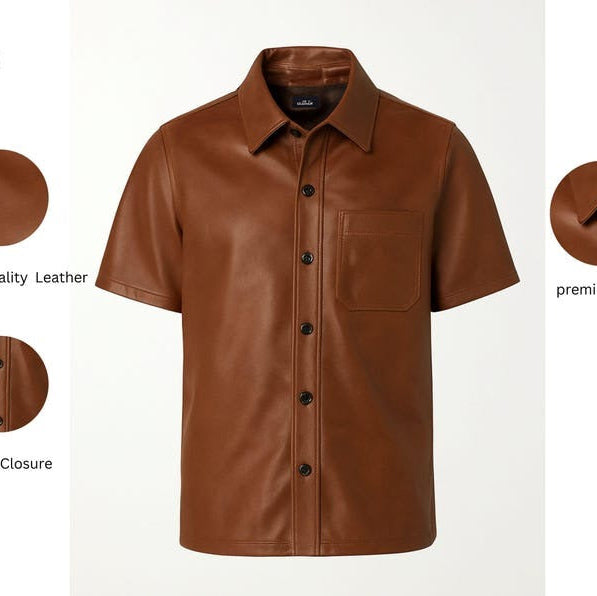 Premium Genuine Leather Shirt – Classic Fit, Stylish & Durable (Copy)