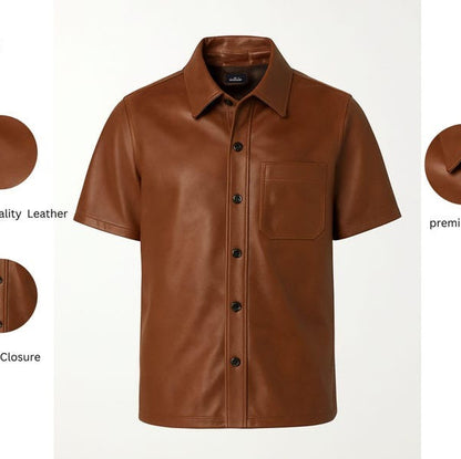 Premium Genuine Leather Shirt – Classic Fit, Stylish & Durable (Copy)