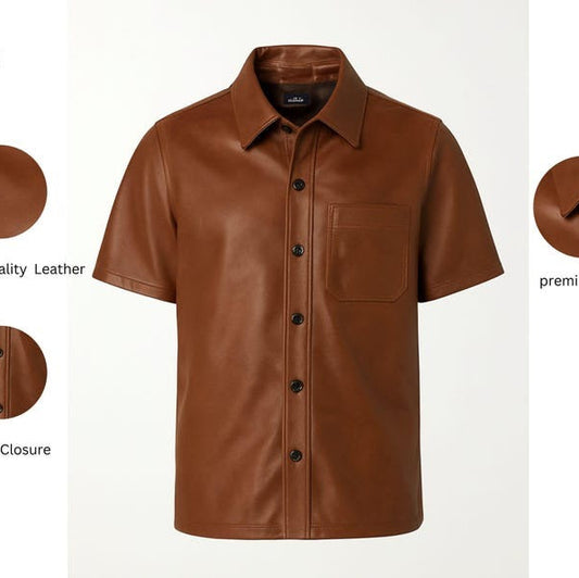 Premium Genuine Leather Shirt – Classic Fit, Stylish & Durable (Copy)