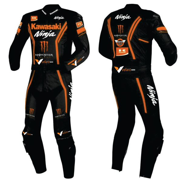VelaroWears ProRace TWO-Piece Motorcycle Racing Suit – Original Cowhide LeatHER