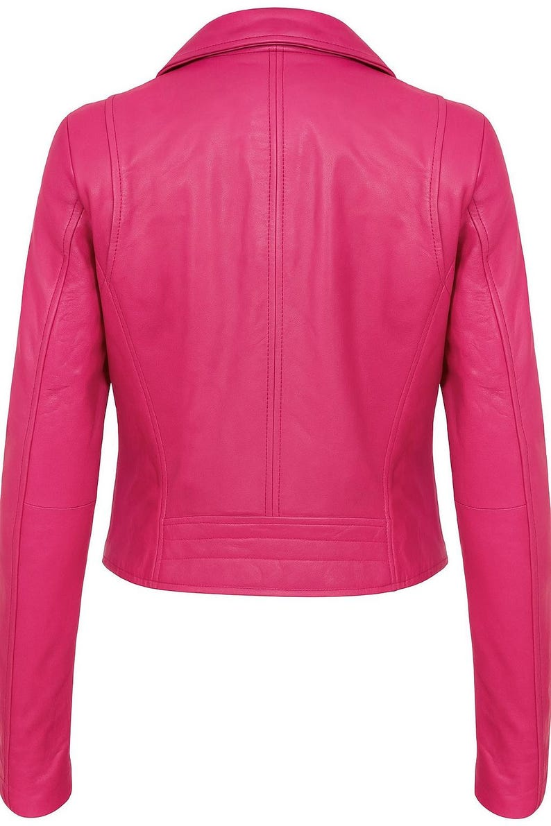 Lambskin Leather Biker Jacket: Slim Fit Racer Style